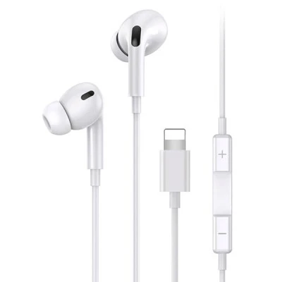 Ακουστικά USAMS earphones με μικρόφωνο EP-41 Lightning 10mm με μήκος καλωδίου 1.2m λευκά