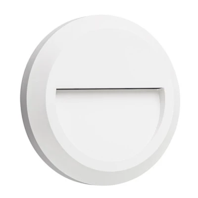 LED SLIM επίτοιχο φωτιστικό λευκό πλαστικό 1.5W 230V AC θερμό φως 3000k 100lm στεγανό IP65