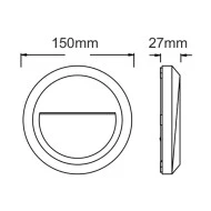 LED SLIM επίτοιχο φωτιστικό λευκό πλαστικό 1.5W 230V AC θερμό φως 3000k 100lm στεγανό IP65 LED SLIM επίτοιχο φωτιστικό λευκό πλαστικό 1.5W 230V AC θερμό φως 3000k 100lm στεγανό IP65