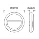 LED SLIM επίτοιχο φωτιστικό λευκό πλαστικό 1.5W 230V AC θερμό φως 3000k 100lm στεγανό IP65