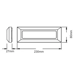 Επίτοιχο LED SLIM φωτιστικό 4W 230V AC θερμό φως 3000k 290lm 25000h στεγανό IP65