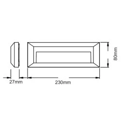 Επίτοιχο LED SLIM RUST φωτιστικό 2W 230V AC θερμό φως 3000k 100lm εξωτερικού χώρου στεγανό IP65