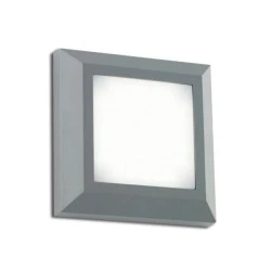 Led απλίκα γκρι 4W 230V AC θερμό φως 3000k 270Lm εξωτερικού χώρου στεγανή IP65 Led απλίκα γκρι 4W 230V AC θερμό φως 3000k 270Lm εξωτερικού χώρου στεγανή IP65
