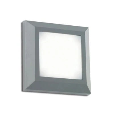 Led απλίκα γκρι 4W 230V AC θερμό φως 3000k 270Lm εξωτερικού χώρου στεγανή IP65