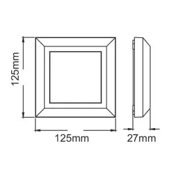Επίτοιχο LED φωτιστικό RUST SLIM 4W 230V AC θερμό φως 3000k 270lm στεγανό IP65 25000h