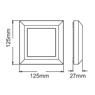 Επίτοιχο LED φωτιστικό RUST SLIM 4W 230V AC θερμό φως 3000k 270lm στεγανό IP65 25000h
