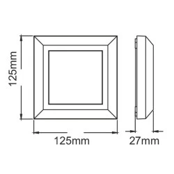 LED επίτοιχο φωτιστικό 4W 230V AC θερμό φως 3000k 270lm στεγανό IP65 25000h