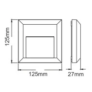 LED επίτοιχο φωτιστικό SLIM RUST 1.5W 230V AC θερμό φως 3000k 100lm 25000h στεγανό IP65