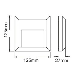 LED επίτοιχο φωτιστικό SLIM RUST 1.5W 230V AC θερμό φως 3000k 100lm 25000h στεγανό IP65
