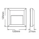 LED επίτοιχο φωτιστικό SLIM RUST 1.5W 230V AC θερμό φως 3000k 100lm 25000h στεγανό IP65