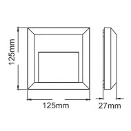 LED επίτοιχο φωτιστικό 1.5W 230V AC θερμό φως 3000k 100lm εξωτερικού χώρου στεγανό IP65