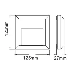 LED επίτοιχο φωτιστικό 1.5W 230V AC θερμό φως 3000k 100lm εξωτερικού χώρου στεγανό IP65