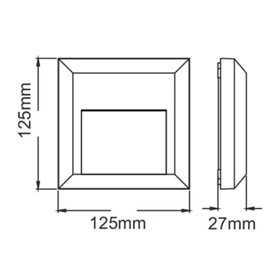 LED επίτοιχο φωτιστικό 1.5W 230V AC θερμό φως 3000k 100lm εξωτερικού χώρου στεγανό IP65 LED επίτοιχο φωτιστικό 1.5W 230V AC θερμό φως 3000k 100lm εξωτερικού χώρου στεγανό IP65