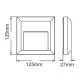LED επίτοιχο φωτιστικό 1.5W 230V AC θερμό φως 3000k 100lm εξωτερικού χώρου στεγανό IP65 LED επίτοιχο φωτιστικό 1.5W 230V AC θερμό φως 3000k 100lm εξωτερικού χώρου στεγανό IP65