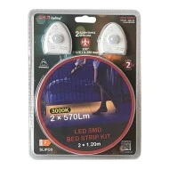 Kit Led Dimmable ταινία Led SMD NANO 2x1.2m 2x5.8W 2x570lm IP65 θερμό χρώμα φωτός 3000K 2 αισθητήρες & 12VDC τροφοδοτικό