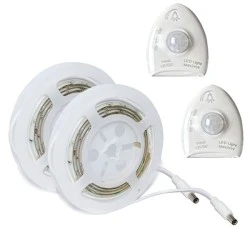 Kit Led Dimmable ταινία Led SMD NANO 2x1.2m 2x5.8W 2x570lm IP65 θερμό χρώμα φωτός 3000K 2 αισθητήρες & 12VDC τροφοδοτικό