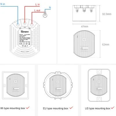 Διακόπτης Smart Dimmer switch D1 SONOFF για απομακρυσμένη πρόσβαση σε έξυπνες λειτουργίες Διακόπτης Smart Dimmer switch D1 SONOFF για απομακρυσμένη πρόσβαση σε έξυπνες λειτουργίες