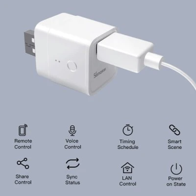 Αντάπτορας SONOFF USB Micro 5V Wireless για μετατροπή κάθε συσκευής σε Smart Αντάπτορας SONOFF USB Micro 5V Wireless για μετατροπή κάθε συσκευής σε Smart