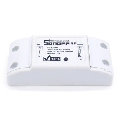 Ασύρματος διακόπτης Smart SONOFF RF2 433MHz WiFi 2.4GHz λευκό για απομακρυσμένο έλεγχο συσκευών