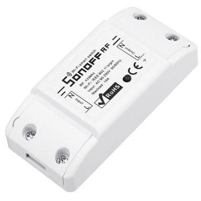 Ασύρματος διακόπτης Smart SONOFF RF2 433MHz WiFi 2.4GHz λευκό για απομακρυσμένο έλεγχο συσκευών