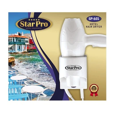 Σεσουάρ για ξενοδοχεία StarPro SP-601 επίτοιχο 1200W με διακόπτη 3 θέσεων & 2 σκάλες θερμοκρασίας