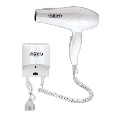 Σεσουάρ για ξενοδοχεία StarPro SP-601 επίτοιχο 1200W με διακόπτη 3 θέσεων & 2 σκάλες θερμοκρασίας