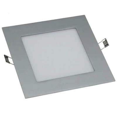 Led panel slim φωτιστικό χωνευτό τετράγωνο ασημί 26W 230V ψυχρό λευκό φώς 6000Κ 1900lumen