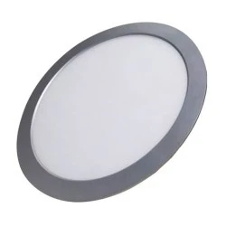 LED Panel Slim Χωνευτό Στρογγυλό 8W ενδιάμεσο φως 4000K 500lm Ασημί