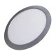 LED Panel Slim Χωνευτό Στρογγυλό 8W ενδιάμεσο φως 4000K 500lm Ασημί