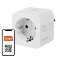 Wi-Fi TUYA Smart Plug με μετρητή κατανάλωσης ενέργειας 3680W 16A για απομακρυσμένο έλεγχο σε λευκό χρώμα