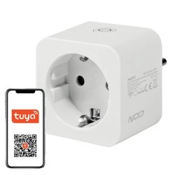 Wi-Fi TUYA Smart Plug με μετρητή κατανάλωσης ενέργειας 3680W 16A για απομακρυσμένο έλεγχο σε λευκό χρώμα