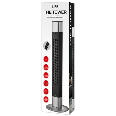 Επιδαπέδιος ανεμιστήρας στήλη 50W LIFE Premium design με συνολικό ύψος 103cm 3 ταχύτητες και οθόνη led