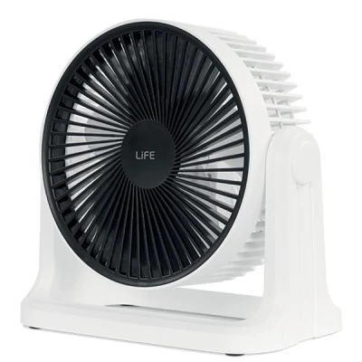 Επιτραπέζιος ανεμιστήρας LIFE 8.5W λευκός με 3 ταχύτητες και ρυθμιζόμενη γωνία κλίσης