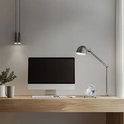 Μεταλλικός mini ανεμιστήρας LIFE SUPER4 με σύνδεση USB σε λευκό χρώμα 2.5W με 1 ταχύτητα και ρυθμιζόμενη γωνία κλίσης