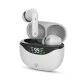 Bluetooth ακουστικά handsfree με θήκη φόρτισης και λειτουργία noise cancelling (ANC) σε λευκό χρώμα