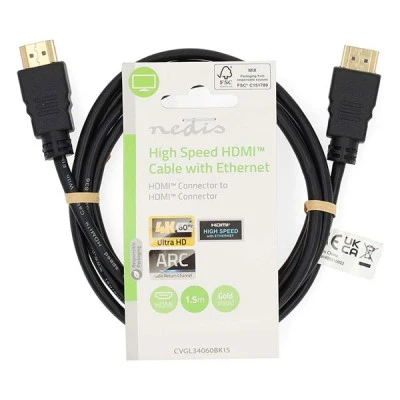 Καλώδιο High speed HDMI with Ethernet από HDMI αρσενικό σε HDMI αρσενικό 1.50m Καλώδιο High speed HDMI with Ethernet από HDMI αρσενικό σε HDMI αρσενικό 1.50m
