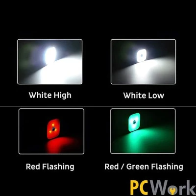Επαναφορτιζόμενος φακός κεφαλής PCW12E LED clip με φωτεινότητα 200L λειτουργία κόκκινου-πράσινου φωτισμού και ένδειξη χαμηλής μπαταρίας