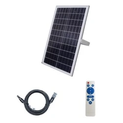 Προβολέας ηλιακός 60W με πάνελ & καλώδιο 5m 6000k ψυχρό φως 4800lm δέσμης 120° με αισθητήρα μέρας - νύχτας IP66 