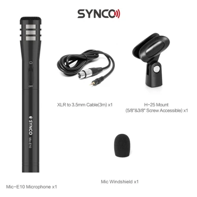 SYNCO μικρόφωνο χειρός SY-E10-MIC, δυναμικό, καρδιοειδές, XLR, μαύρο