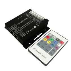 Controller RGB LED + RF remote control για χρωματιστές ταινίες led 12VDC 24A/288W-24VDC 24A/576W