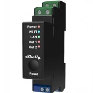 Ανώτατος αυτοματισμός ράγας 2 καναλιών Shelly PRO 2PM Wi-Fi - Bluetooth - LAN με μετρητή κατανάλωσης