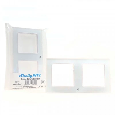 Πλαίσιο διπλό Shelly WF2 λευκό για διακόπτες της σειράς Shelly