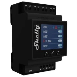 Διακόπτης ράγας Shelly PRO4PM Wi-Fi Bluetooth LAN με προστασία θερμοκρασίας υπερέντασης & υπερτάσεων Διακόπτης ράγας Shelly PRO4PM Wi-Fi Bluetooth LAN με προστασία θερμοκρασίας υπερέντασης & υπερτάσεων
