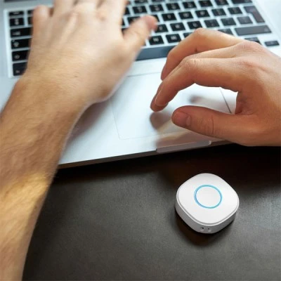 Wi-Fi controller Shelly button1 λευκό με ενσωματωμένη επαναφορτιζόμενη μπαταρία