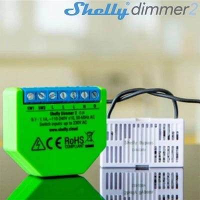 Διακόπτης Shelly dimmer2 με δυνατότητα σύνδεσης και χωρίς ουδέτερη γραμμή