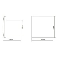 Εξαεριστήρας μπάνιου EUROPLAST T100I inox Φ100 19W 100m3/h 230V επίτοιχης τοποθέτησης