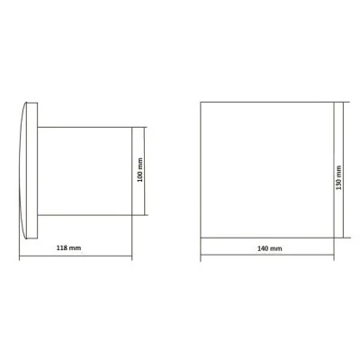 Εξαεριστήρας μπάνιου EUROPLAST T100I inox Φ100 19W 100m3/h 230V επίτοιχης τοποθέτησης