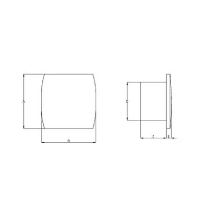 Εξαεριστήρας μπάνιου EUROPLAST T150 λευκός Φ150 24W 300m3/h 230V επίτοιχης τοποθέτησης