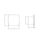 Εξαεριστήρας μπάνιου EUROPLAST T150 λευκός Φ150 24W 300m3/h 230V επίτοιχης τοποθέτησης