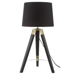 Φωτιστικό επιτραπέζιο MOUSSE 1xΕ27 230V AC μαύρο Φ30xh65cm εσωτερικού χώρου IP20